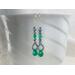Faceted green onyx and faceted hematite earrings in sterling silver by MariesGems.