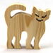 Halloween Cat Cutout, Handmade, Unfinished, Freestanding, and Ready to Paint, Wood Animal From My Snazzy Spooks Collection