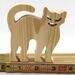 Halloween Cat Cutout, Handmade, Unfinished, Freestanding, and Ready to Paint, Wood Animal From My Snazzy Spooks Collection