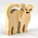Halloween Cat Cutout, Handmade, Unfinished, Freestanding, and Ready to Paint, Wood Animal From My Snazzy Spooks Collection