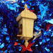 Handmade Wood Birdhouse Christmas Tree Ornament Handmade Collectable