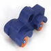Toy Pickup Truck With Fat Fenders Handmade andA handmade wooden toy pickup truck with large fenders, painted in nontoxic navy blue and metallic sapphire blue and finished with non-marring amber shellac on the wheels. Painted Navy Blue