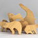 Stacking Toy Puzzle Sloth Family, Mom, and Babies Freestanding, Handmade Wooden Animal Slowbie