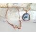 Druzy Chalcedony Copper Wire Wrapped Necklace