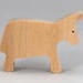 A handmade and unfinished wooden toy cow cutout is perfect for those who love to paint and customize their toys. It is freestanding and stackable, making it a versatile addition to any playroom or nursery. From My Itty Bitty Animal Collection.