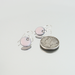 Petite Blush Pink Enamel and Sterling Dangle EarringsPetite Blush Pink Enamel and Sterling Dangle Earrings