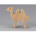 Handmade unfinished wood toy camel from the Itty Bitty Animal Collection sanded smooth and ready to paint. Ideal for kids' crafts or toys, this freestanding camel can be stacked with similar toys for a playful experience.