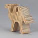 Handmade unfinished wood toy camel from the Itty Bitty Animal Collection sanded smooth and ready to paint. Ideal for kids' crafts or toys, this freestanding camel can be stacked with similar toys for a playful experience.