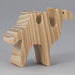 Handmade unfinished wood toy camel from the Itty Bitty Animal Collection sanded smooth and ready to paint. Ideal for kids' crafts or toys, this freestanding camel can be stacked with similar toys for a playful experience.