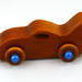 Toy Bat Car Finished with Shellac and Metallic Sapphire Blue Acrylic Paint From My Play Pal Collection Bat Car