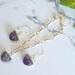 Amethyst Gold Colored Sterling Silver Bracelet and Earrings Jewelry Set