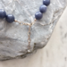 blue beads sterling clasp