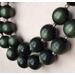 Closeup green lucite necklace