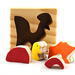 Wooden Toddlers Rooster/Chicken Tray Puzzle Handmade and Painted From My Puzzle Pals Collection
