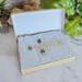 Green Aventurine Gold Colored Sterling Silver Earrings and Bracelet Jewelry Set in Packaging