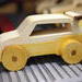 Wood Toy Car Minivan Handmade and Finished with Two-Tone Clear and Amber Shellac From My Speedy Wheels Collection Made To Order