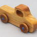 Wood Toy Pickup Truck Handmade and Finished with Amber Shellac and Metallic Sapphire Blue Paint From My Play Pal Collection