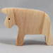 Handmade wooden bull toy cutout unpainted and ready to paint. It is free standing and stackable. From my Itty Bitty Animal Collection.