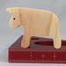 Handmade wooden bull toy cutout unpainted and ready to paint. It is free standing and stackable. From my Itty Bitty Animal Collection.