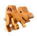 Handmade wooden toy dinosaur figurine made from select grade hardwoods and finished with a custom blend of nontoxic oils and waxes.