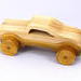 Handmade Wood Toy Car Finished with Two-Tone Clear and Amber Shellac Roadster Coupe or Truck From My The Speedy Wheels Collection
