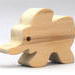 Handmade wooden toy baby elephant cutout unfinished and ready to paint. It is freestanding and stackable