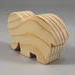 Wood Toy Elephant Cutout Handmade, Stackable Unfinished Unpainted Ready to Paint From My Itty Bitty Animal Collection
