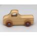 Handmade Wooden Toy Pickup Truck Finished With Clear Shellac and Metallic Sapphire Blue Acrylic Paint From My Play Pal Collection