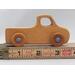 Handmade Wood Toy Truck Finished with Amber Shellac and Metallic Sapphire Blue Acrylic Paint from the Play Pal Collection