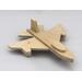 Handmade Wood Toy Airplane Jet Fighter Unfinished Unpainted Paintable Ready For Painting - Made To Order