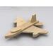 Handmade Wood Toy Airplane Jet Fighter Unfinished Unpainted Paintable Ready For Painting - Made To Order