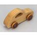 Handmade Wood Toy Car Finished With Clear And Amber Shellac And Metallic Sapphire Blue Acrylic Paint From The Play Pal Collection