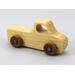 Handmade Wood Toy Pickup Truck Hand Finished With Clear And Amber Shellac With Metallic Sapphire Blue Trim From My Play Pal Collection