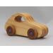 Handmade Wood Toy Car Hand Finished With Clear And Amber Shellac With Metallic Saphire Blue Acrylic Paint From My Play Pal Collection