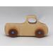 Handmade Wood Toy Pickup Truck Finished With Clear And Amber Shellac And Trimmed With Metallic Saphire Blue Acrylic Paint From My Play Pal Collection