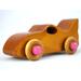 Handmade Wood Toy Bat Car Hand Finished With Amber Shellac And Hot Pink Acrylic Paint From My Play Pal Collection