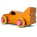 Handmade Wood Toy Bat Car Hand Finished With Amber Shellac And Hot Pink Acrylic Paint From My Play Pal Collection