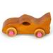 Handmade Wood Toy Bat Car Hand Finished With Amber Shellac And Hot Pink Acrylic Paint From My Play Pal Collection