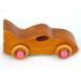 Handmade Wood Toy Bat Car Hand Finished With Amber Shellac And Hot Pink Acrylic Paint From My Play Pal Collection