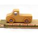 Handmade Wood Toy Pickup Truck Made From Premium Hardwoods And Hand Finished With Satin Polyurethane With metallic Saphire Blue Trim