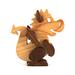Wood Baby Dragon Fantasy Animal Figurine Handmade From Select Grade Hardwoods And Finished With Mineral Oil And Beeswax
