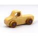 Handmade Wood Toy Pickup Truck Finished with Clear and Amber Shellac With Metallic Sapphire Blue Trim From My Play Pal Collection Made In America