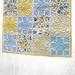 Handmade baby quilt in pastel blues and yellow, handmade in USA