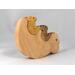 Handmade wooden puzzle featuring a family of koalas, including a mom and two joeys, that can be stacked or displayed freestanding as a toy animal.