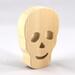 Wood Halloween Skull Cutout, Handmade, Unfinished, Unpainted, and Ready to Paint for Decoration, Crafts, or Toys