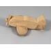 Unpainted and unfinished, this handmade wood toy airplane is perfect for customization.