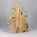 Wood Puzzle, Unicorn Family, Mom, and Babies, Handmade and Finished Freestanding Stackable Toy Fantasy Animal