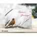 Nature aesthetic Christmas cards with an American Robin in the snow and sold exclusively by Cove Creek Photography.