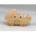 Wood Sea Life Family Stacking Puzzle Handmade From Premium Grade Hardwood and Hand Finished With Clear Shellac. Animals Include a Dolphin, Crab, Seal, and Fish.