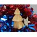 Handmade Wood Birdhouse Ornament Collectable Christmas Tree Ornament shapeed like a Christmas tree. Made from select-grade hardwoods, hand-sanded, and finished with a custom blend of oils and waxes using traditional woodworking tools.